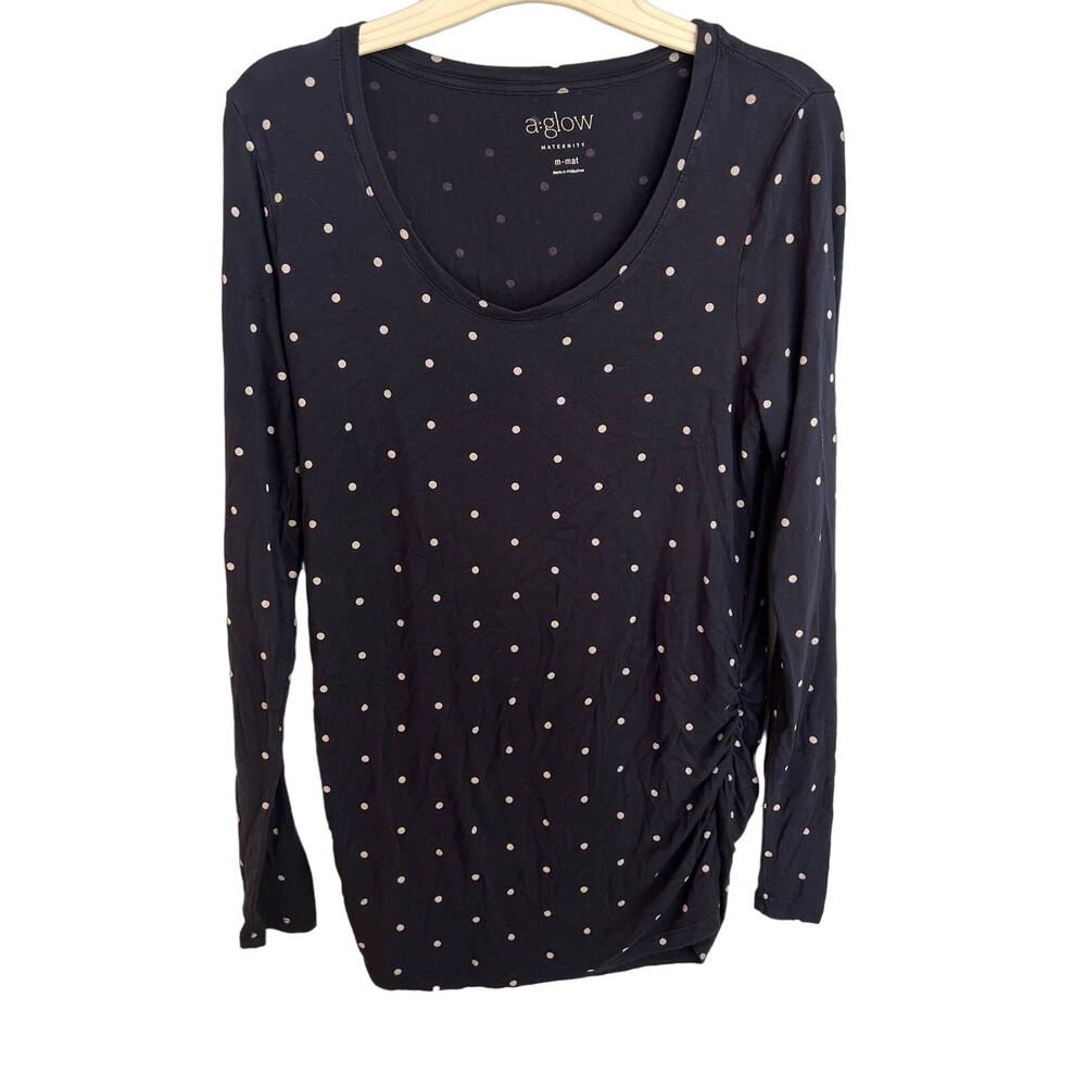 A Glow Maternity Top with Polka Dots Size Medium - Maternity